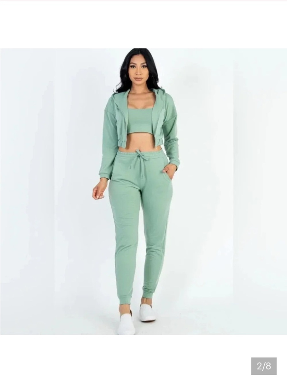 Capella New in bag Sz M Sage Green Women's Jogger Set - Picture 1 of 2